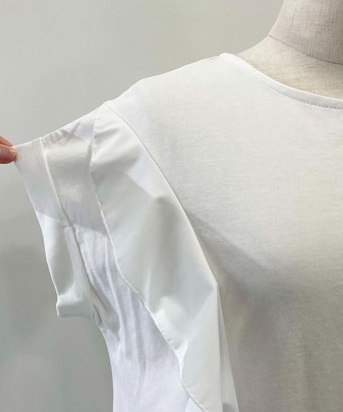 PICCIN（ピッチン）の「サイドフリルペプラムプルオーバー（Tシャツ/カットソー・レディース・オフホワイト/ブラック・M/L）」の20枚目の写真
