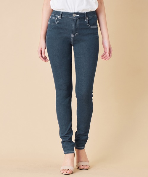 alotta(アロッタ)の「美脚ストレッチスキニーデニムパンツ(デニムパンツ・レディース・グレー/サックスブルー/ライトブルー/ブラック/ダークグレー/ホワイト/ブルー/ネイビー/インディゴブルー/ブルー系その他/スミクロ・XXXX-LARGE/X-LARGE/SMALL/XX-LARGE/XXX-LARGE/LARGE/MEDIUM)」の7枚目の写真