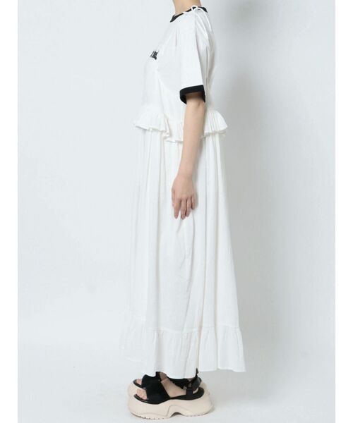 merry jenny（メリージェニー）の「frillコットンキャミスカート（スカート・レディース・オフホワイト/ブラック・FREE）」の15枚目の写真