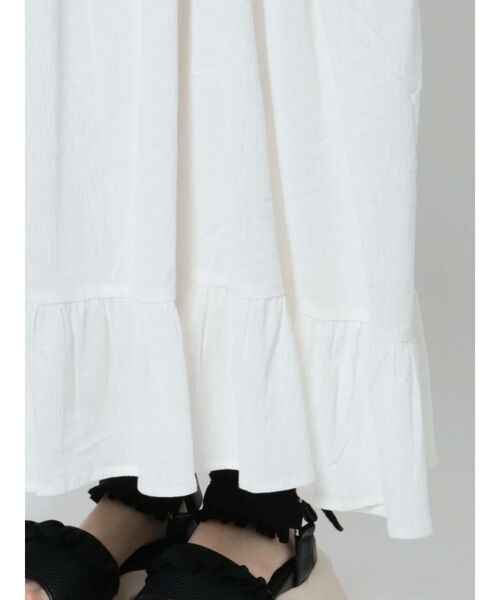 merry jenny（メリージェニー）の「frillコットンキャミスカート（スカート・レディース・オフホワイト/ブラック・FREE）」の20枚目の写真