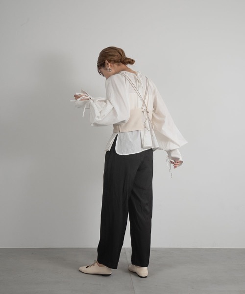 Amiur（エミレ）の「lady like back cross bustier（その他トップス・レディース・アイボリー/ブラック・FREE）」の22枚目の写真