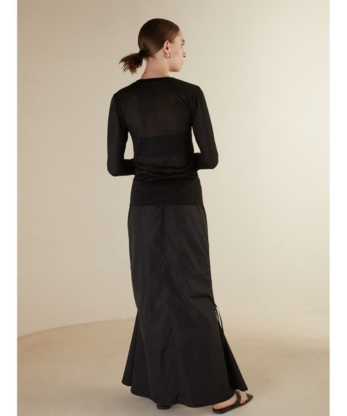 LA PEAU DE GEM（ラポドゥジェム）の「【LA PEAU DE GEM】スポーツナイロンスカート（スカート・レディース・ベージュ/ブラック・FREE）」の21枚目の写真