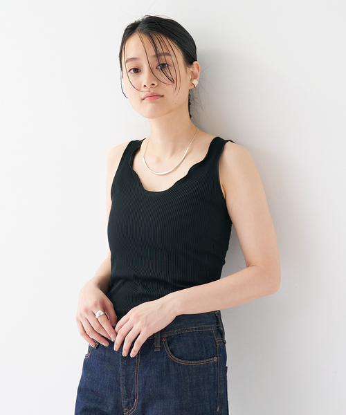 collex（コレックス）の「【Maglificio Mare/マグィリフィシオ マーレ】タンクトップ（タンクトップ・レディース・グレー/オフホワイト/ベージュ/ブラック・フリー）」の3枚目の写真