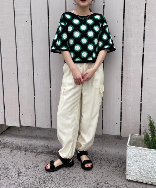 LOWRYS FARM(ローリーズファーム)の「2WAYクロシェアミSS 704165(カーディガン/ボレロ・レディース・アイボリー/グレー/ブラック・FREE)」の10枚目の写真