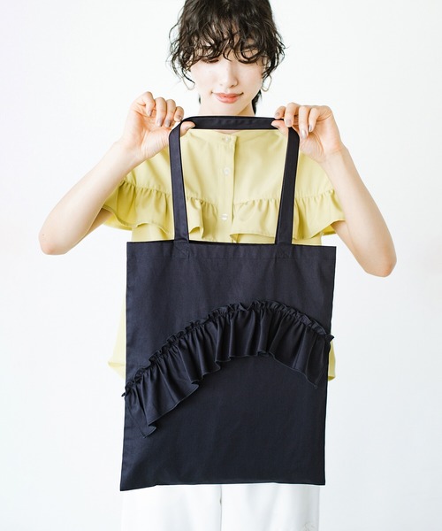 haco!（ハコ）の「ハートのかけらを持ち歩こう！４つで１つのハートができるPBPオーガニックコットントートバッグ haco! FACTOR(Y with ah(attach heart)!（トートバッグ・レディース・ネイビー・1/2/3/4）」の9枚目の写真