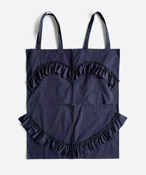 haco!（ハコ）の「ハートのかけらを持ち歩こう！４つで１つのハートができるPBPオーガニックコットントートバッグ haco! FACTOR(Y with ah(attach heart)!（トートバッグ・レディース・ネイビー・1/2/3/4）」の6枚目の写真