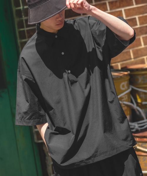 improves（インプローブス）の「プルオーバー ブロード 半袖シャツ（シャツ/ブラウス・メンズ・ホワイト/ブラック・FREE）」の2枚目の写真