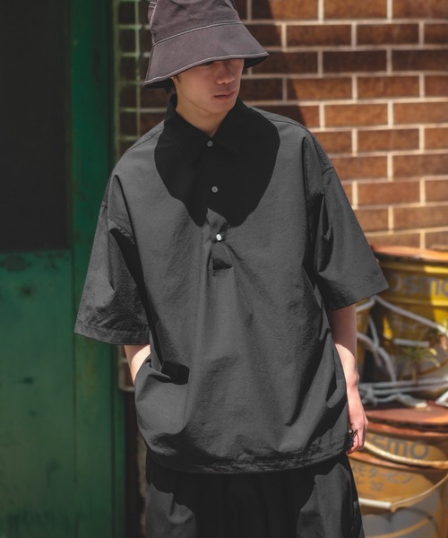 improves（インプローブス）の「プルオーバー ブロード 半袖シャツ（シャツ/ブラウス・メンズ・ホワイト/ブラック・FREE）」の8枚目の写真