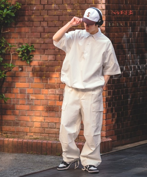 improves（インプローブス）の「プルオーバー ブロード 半袖シャツ（シャツ/ブラウス・メンズ・ホワイト/ブラック・FREE）」の6枚目の写真