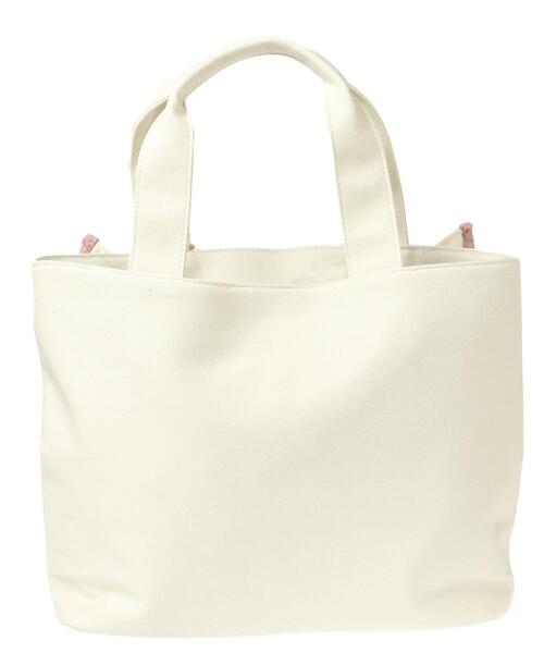 INGNI(イング)の「クリアポーチ付き/キャンバスフリルトート(ハンドバッグ・レディース・ホワイト系その他/ホワイト系その他7/ブラック系8・ONE SIZE)」の8枚目の写真