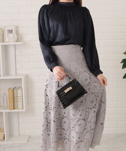 Lace Ladies(レースレディース)の「プチハイネック2WAYギャザーブラウス(シャツ/ブラウス・レディース・ブラック/パープル/ネイビー/アイボリー・FREE/S)」の22枚目の写真
