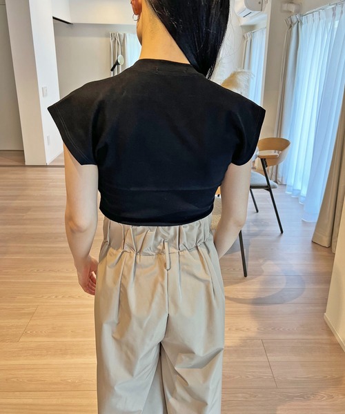 Jewelobe(ジュエローブ)の「ホルターラインコンパクトTシャツ(Tシャツ/カットソー・レディース・ホワイト/杢グレー/ブラック・FREE)」の10枚目の写真