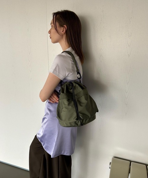 2WAYポケットナイロン巾着ショルダーバッグ（ショルダーバッグ）｜Didot.showroom（ディドット ショールーム）