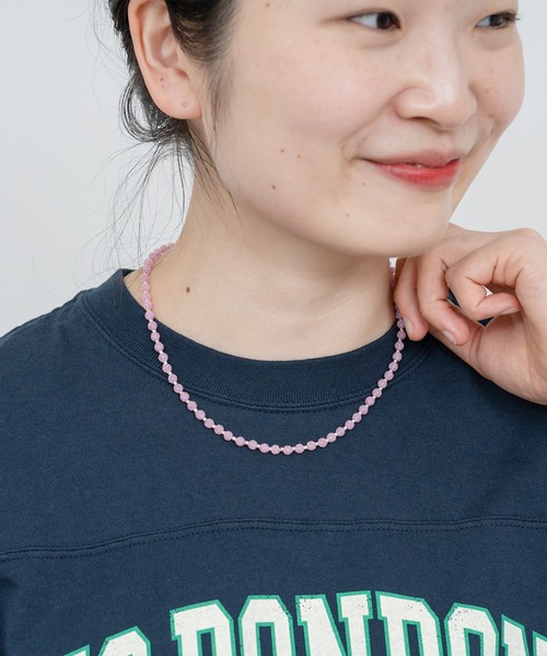 Dot＆Stripes CHILD WOMAN（ドットアンドストライプス　チャイルドウーマン）の「キャンディービーズ ネックレス（ネックレス・レディース・サックスブルー/アイボリー/ピンク・FREE）」の11枚目の写真