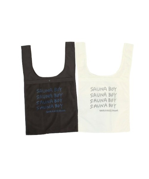 サウナボーイ（サウナボーイ）の「サウナボーイ×KENKAGAMI/メッシュ付きサウナバック（トートバッグ・メンズ・ホワイト/ベージュ・FREE）」の7枚目の写真