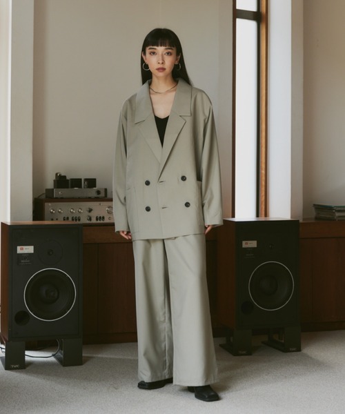 Happy John（ハッピージョン）の「loose over tailored jacket/ルーズオーバーテーラードジャケット（テーラードジャケット・レディース・ブラウン/ベージュ/ブラック・FREE）」の9枚目の写真