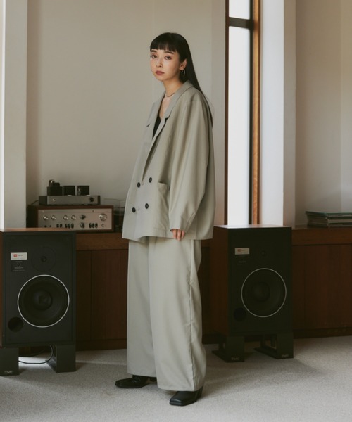 Happy John（ハッピージョン）の「loose over tailored jacket/ルーズオーバーテーラードジャケット（テーラードジャケット・レディース・ブラウン/ベージュ/ブラック・FREE）」の10枚目の写真