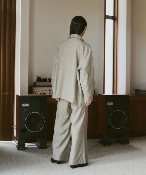 Happy John（ハッピージョン）の「loose over tailored jacket/ルーズオーバーテーラードジャケット（テーラードジャケット・レディース・ブラウン/ベージュ/ブラック・FREE）」の14枚目の写真