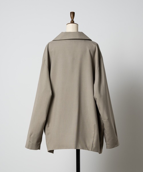 Happy John（ハッピージョン）の「loose over tailored jacket/ルーズオーバーテーラードジャケット（テーラードジャケット・レディース・ブラウン/ベージュ/ブラック・FREE）」の19枚目の写真