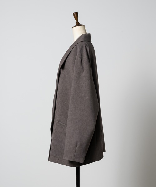 Happy John（ハッピージョン）の「loose over tailored jacket/ルーズオーバーテーラードジャケット（テーラードジャケット・レディース・ブラウン/ベージュ/ブラック・FREE）」の22枚目の写真