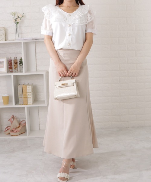 Lace Ladies（レースレディース）の「ダブルフリルVネックシフォンブラウス（シャツ/ブラウス・レディース・ホワイト・M/XL）」の11枚目の写真