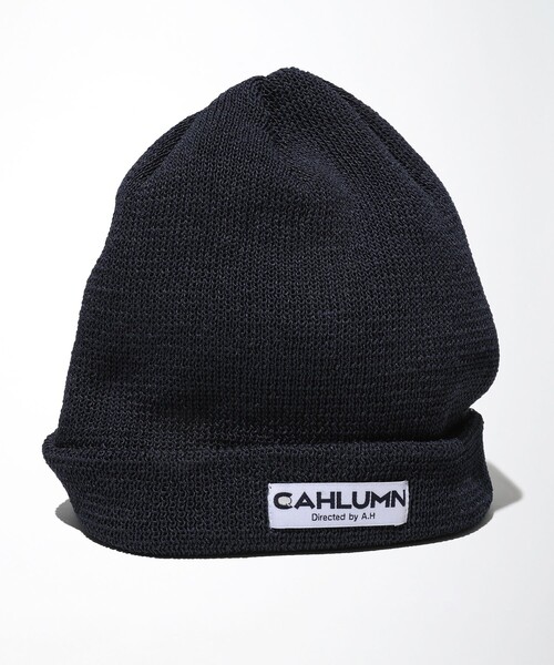 CAHLUMN（カウラム）の「CAHLUMN/カウラム Washi Roll Knit Cap/和紙 ロールニットキャップ ビーニー（ニットキャップ/ビーニー・メンズ・ネイビー/ホワイト・ﾌﾘ-）」の3枚目の写真