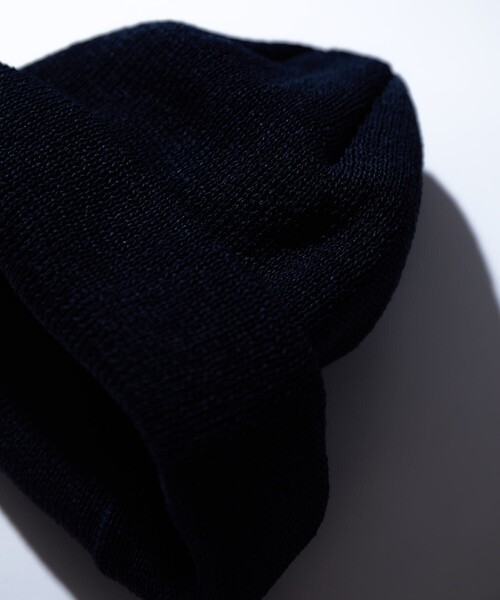 CAHLUMN（カウラム）の「CAHLUMN/カウラム Washi Roll Knit Cap/和紙 ロールニットキャップ ビーニー（ニットキャップ/ビーニー・メンズ・ネイビー/ホワイト・ﾌﾘ-）」の13枚目の写真
