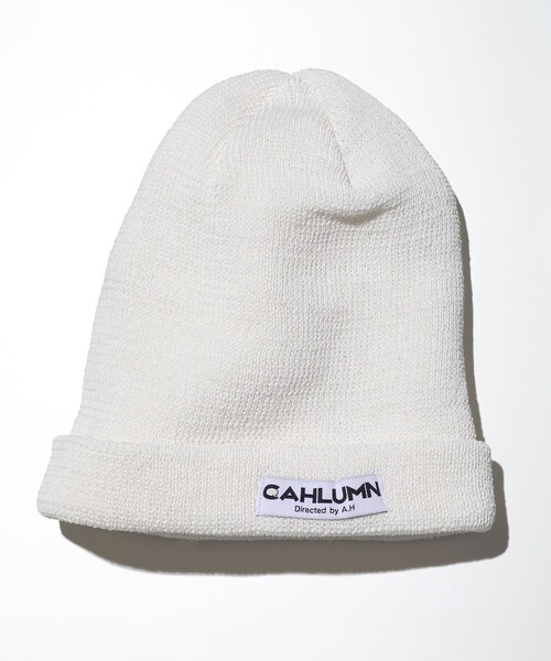 CAHLUMN（カウラム）の「CAHLUMN/カウラム Washi Roll Knit Cap/和紙 ロールニットキャップ ビーニー（ニットキャップ/ビーニー・メンズ・ネイビー/ホワイト・ﾌﾘ-）」の4枚目の写真