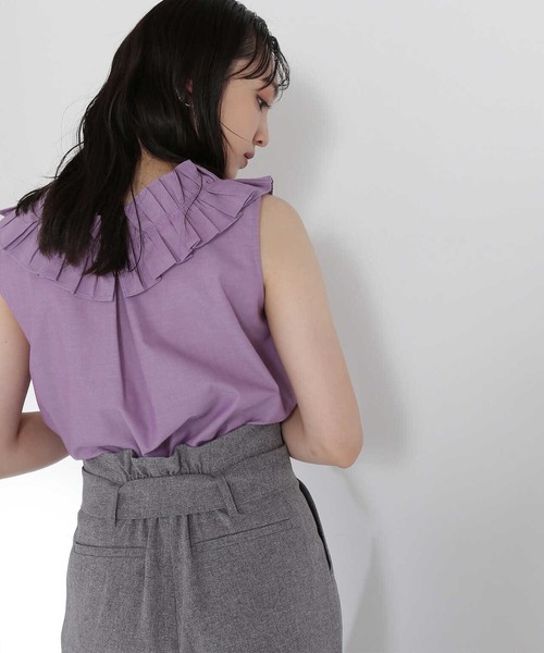楽天市場】【SALE／30%OFF】Vネックフリルシャツ NATURAL BEAUTY
