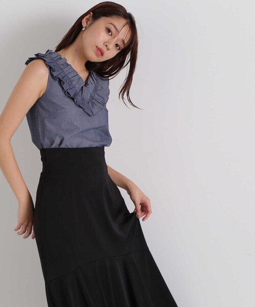 楽天市場】【SALE／30%OFF】Vネックフリルシャツ NATURAL BEAUTY