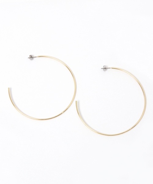 LEPSIM（レプシィム）の「BIGフープピアス　962690（ピアス（両耳用）・レディース・シルバー/オレンジ/ゴールド・ONE SIZE）」の3枚目の写真