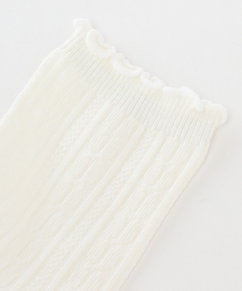 Honeys（ハニーズ）の「ケーブル編メローソックス（ソックス/靴下・レディース・ミント/ベージュ/ホワイト系その他/ブラック/オフホワイト・FREE）」の14枚目の写真