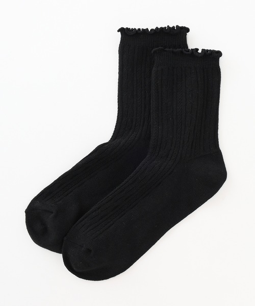 Honeys（ハニーズ）の「ケーブル編メローソックス（ソックス/靴下・レディース・ミント/ベージュ/ホワイト系その他/ブラック/オフホワイト・FREE）」の18枚目の写真