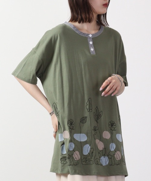 美品＊io comme io イオコムイオ＊素敵♪ノースリーブ花柄刺繍チュニック 美品＊io comme io イオコムイオ＊素敵♪ノースリーブ花柄刺繍