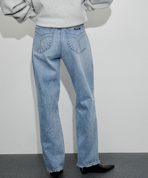 ROLLA'S（ローラス）の「【ROLLA'S】CLASSIC STRAIGHT ANKLE（デニムパンツ・レディース・ブルー・25/26/27）」の4枚目の写真
