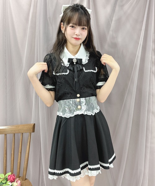 ROJITA(ロジータ)の「【TGCteen2023 summer着用アイテム/ピンク】ブローチ付きオーバーレースブラウス(シャツ/ブラウス・レディース・ブラック/ピンク/グレー・FREE)」の11枚目の写真
