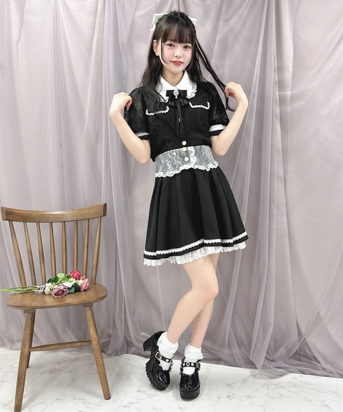 ROJITA(ロジータ)の「【TGCteen2023 summer着用アイテム/ピンク】ブローチ付きオーバーレースブラウス(シャツ/ブラウス・レディース・ブラック/ピンク/グレー・FREE)」の13枚目の写真
