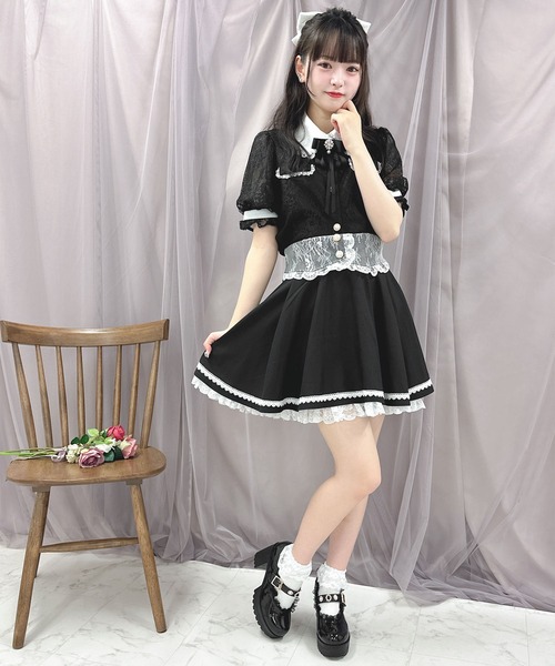 ROJITA(ロジータ)の「【TGCteen2023 summer着用アイテム/ピンク】ブローチ付きオーバーレースブラウス(シャツ/ブラウス・レディース・ブラック/ピンク/グレー・FREE)」の16枚目の写真