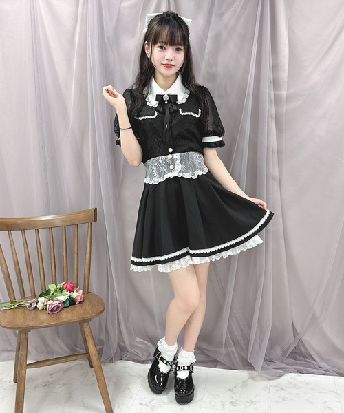 ROJITA(ロジータ)の「【TGCteen2023 summer着用アイテム/ピンク】ブローチ付きオーバーレースブラウス(シャツ/ブラウス・レディース・ブラック/ピンク/グレー・FREE)」の20枚目の写真