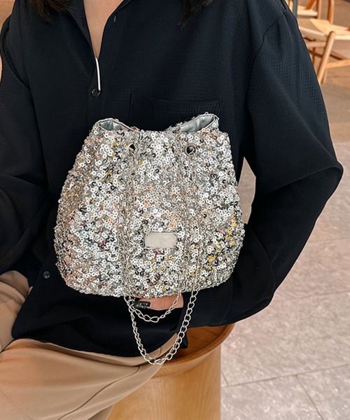 TONE SELECT GOODS(トーンセレクトグッズ)の「urbanfemine./スパンコールミニショルダーバッグ U7098(ショルダーバッグ・レディース・ブラック/ピンク/シルバー・FREE)」の7枚目の写真