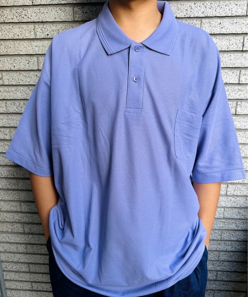 ONE DAY KMC (ワンデイケーエムシー)の「KK POLOIZM / 半袖ポロシャツ(ポロシャツ・メンズ・ライトグリーン/ロイヤルブルー/ワイン/グレー/ピンク/ブラック/ライトパープル/レッド/サックスブルー/イエロー/グリーン/ホワイト/ネイビー・XXXXX-LARGE/XXXX-LARGE)」の9枚目の写真
