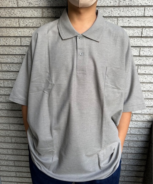 ONE DAY KMC (ワンデイケーエムシー)の「KK POLOIZM / 半袖ポロシャツ(ポロシャツ・メンズ・ライトグリーン/ロイヤルブルー/ワイン/グレー/ピンク/ブラック/ライトパープル/レッド/サックスブルー/イエロー/グリーン/ホワイト/ネイビー・XXXXX-LARGE/XXXX-LARGE)」の4枚目の写真