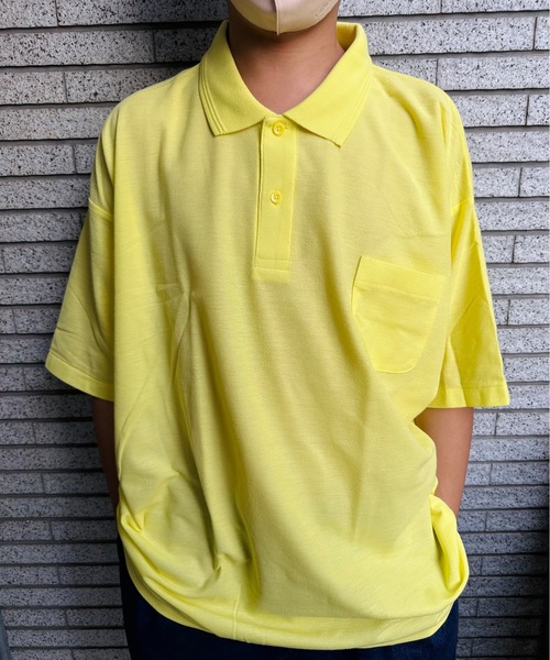 ONE DAY KMC (ワンデイケーエムシー)の「KK POLOIZM / 半袖ポロシャツ(ポロシャツ・メンズ・ライトグリーン/ロイヤルブルー/ワイン/グレー/ピンク/ブラック/ライトパープル/レッド/サックスブルー/イエロー/グリーン/ホワイト/ネイビー・XXXXX-LARGE/XXXX-LARGE)」の10枚目の写真