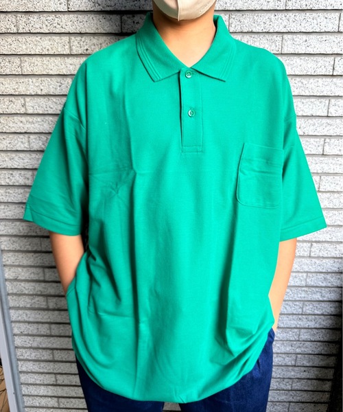 ONE DAY KMC (ワンデイケーエムシー)の「KK POLOIZM / 半袖ポロシャツ(ポロシャツ・メンズ・ライトグリーン/ロイヤルブルー/ワイン/グレー/ピンク/ブラック/ライトパープル/レッド/サックスブルー/イエロー/グリーン/ホワイト/ネイビー・XXXXX-LARGE/XXXX-LARGE)」の5枚目の写真