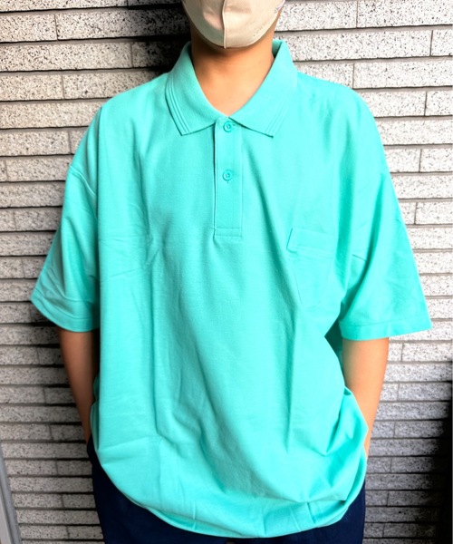 ONE DAY KMC (ワンデイケーエムシー)の「KK POLOIZM / 半袖ポロシャツ(ポロシャツ・メンズ・ライトグリーン/ロイヤルブルー/ワイン/グレー/ピンク/ブラック/ライトパープル/レッド/サックスブルー/イエロー/グリーン/ホワイト/ネイビー・XXXXX-LARGE/XXXX-LARGE)」の6枚目の写真