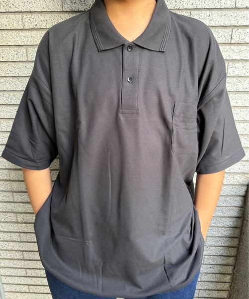 ONE DAY KMC (ワンデイケーエムシー)の「KK POLOIZM / 半袖ポロシャツ(ポロシャツ・メンズ・ライトグリーン/ロイヤルブルー/ワイン/グレー/ピンク/ブラック/ライトパープル/レッド/サックスブルー/イエロー/グリーン/ホワイト/ネイビー・XXXXX-LARGE/XXXX-LARGE)」の3枚目の写真