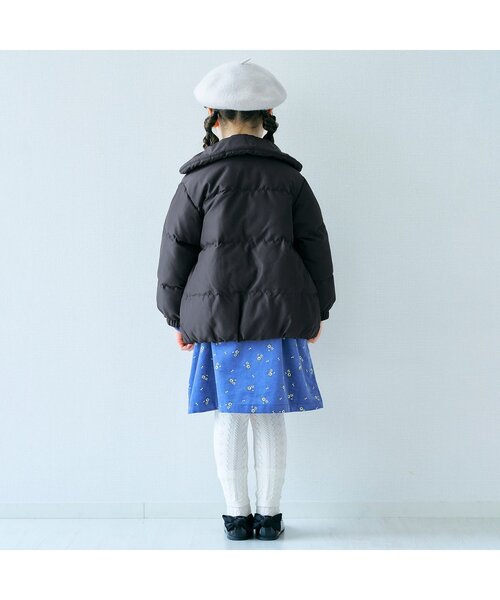 apres les cours(アプレレクール)の「【マシンウォッシャブル】スカラップ中綿ジャケット(ダウンジャケット/コート・キッズ・ピンク/チャコール/サックスブルー・120/80/140/110/90/130/100)」の6枚目の写真