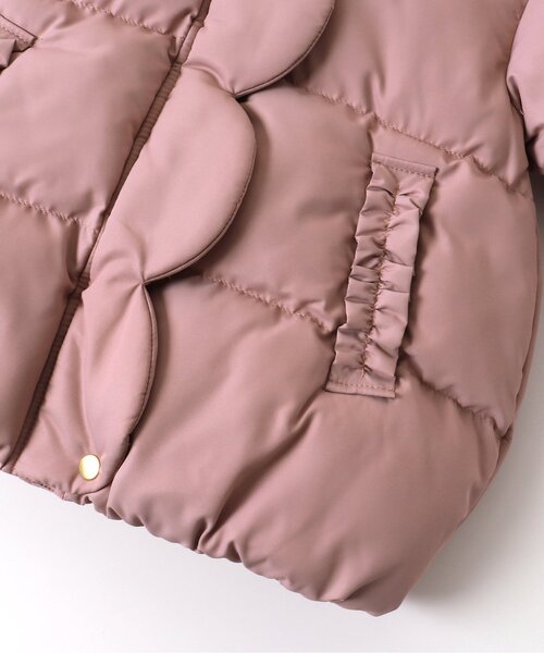 apres les cours(アプレレクール)の「【マシンウォッシャブル】スカラップ中綿ジャケット(ダウンジャケット/コート・キッズ・ピンク/チャコール/サックスブルー・120/80/140/110/90/130/100)」の11枚目の写真