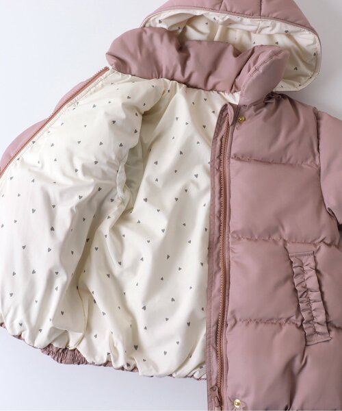 apres les cours(アプレレクール)の「【マシンウォッシャブル】スカラップ中綿ジャケット(ダウンジャケット/コート・キッズ・ピンク/チャコール/サックスブルー・120/80/140/110/90/130/100)」の13枚目の写真