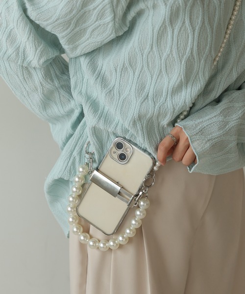 Bab（バブ）の「ミックスパールスマホショルダー（スマホグッズ・レディース・アイボリー・ONESIZE）」の3枚目の写真